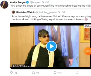 Actor Mukesh Khanna, who became famous from the serial 'Shaktimaan' within the TV world, is seen embroiled in controversies. He keeps his opinion by sharing videos on his YouTube channel. 