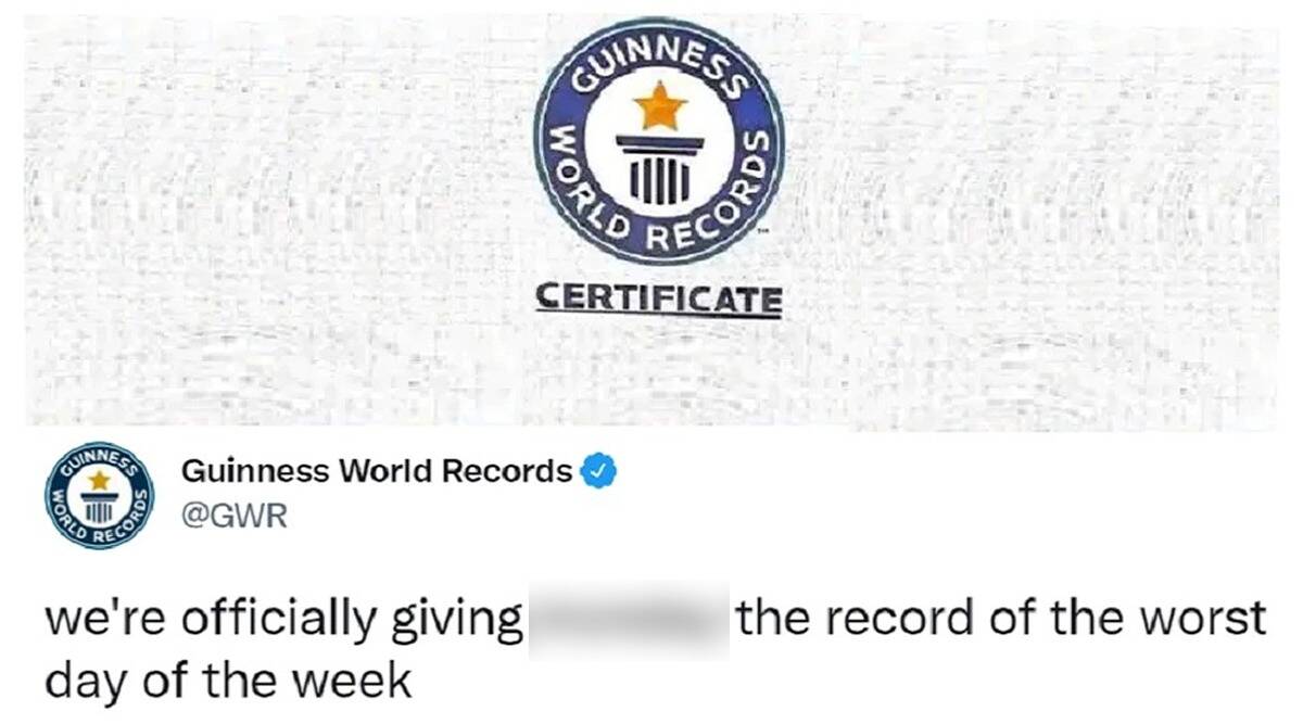 guinness world record monday
