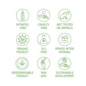 Skin Care Routine labels cruelty free