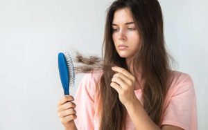hair loss and shampoo brush