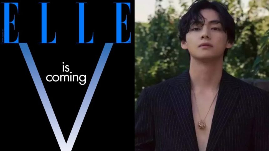 v is coming korean magazine elle cover