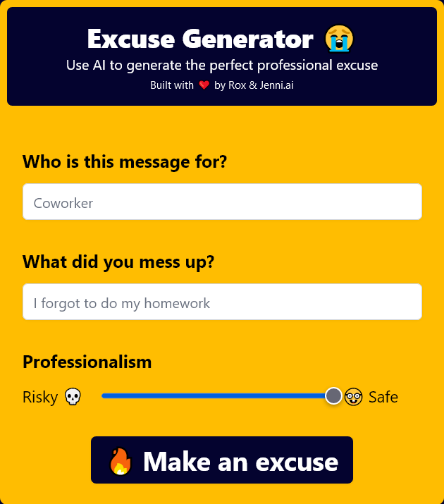 Generator Excuses