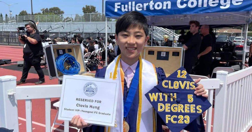 clovis hung with five college degrees