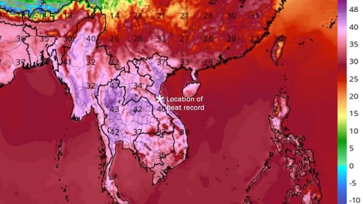 vietnam highest temperature