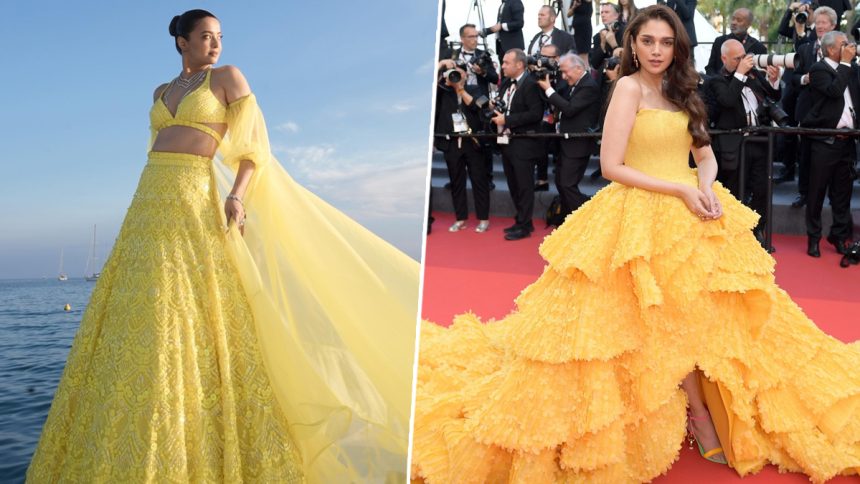 Aditi Rao Hydari Shines in Stunning Yellow Gown at Cannes 2023