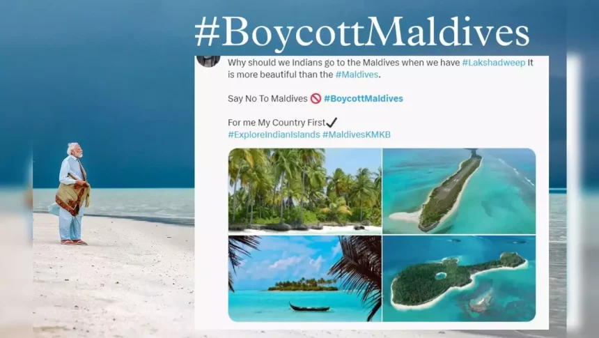 Boycott Maldives trends on X